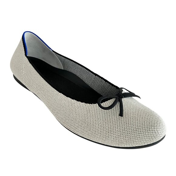 Rothy’s Ballet Flat Diamond Metallic 9.5 Mismatch Insoles Silver Gray - Picture 1 of 15